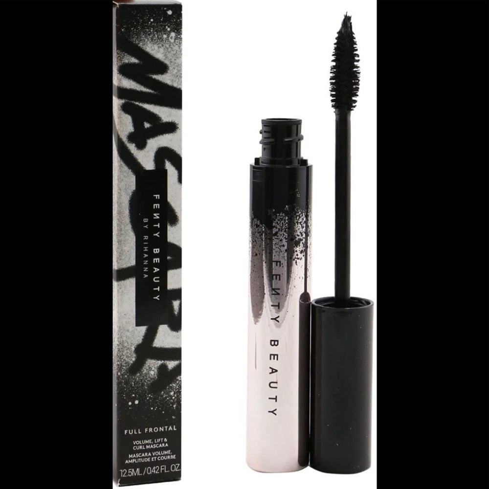 FENTY BEAUTY Full Frontal Volume, Lift and Curl Mascara Cuz I'm Black true black